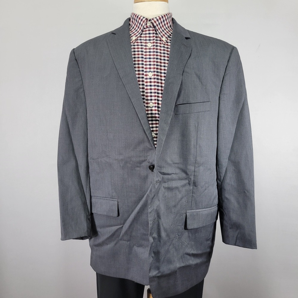 Ralph Lauren Men's Sport Coat Blazer Two Button Gray Twill Wool Size 48R